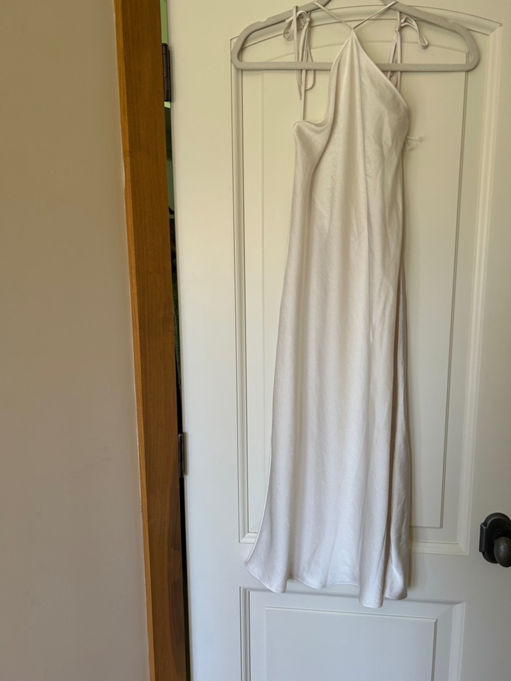Aritzia Wilfred Nightwood Cream Halter Slip Dress